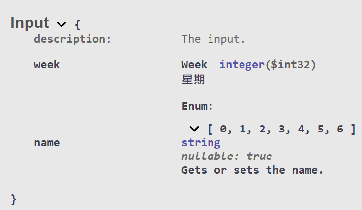 enum property missing comments