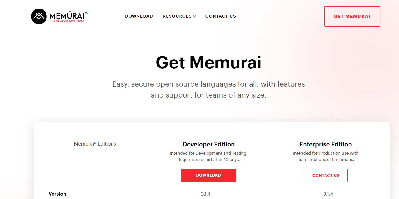 memurai download page