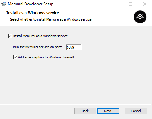 memurai install port setting