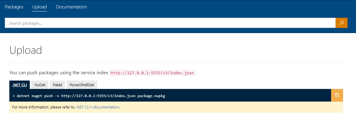 nuget package push command