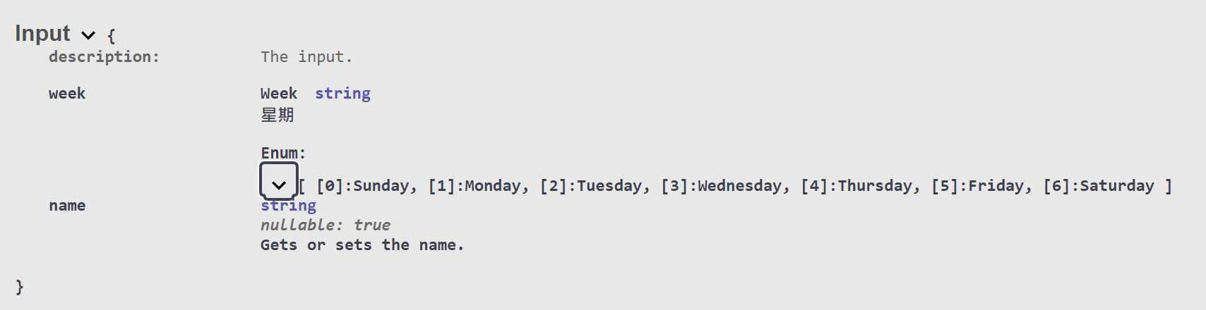 swagger schema filter result